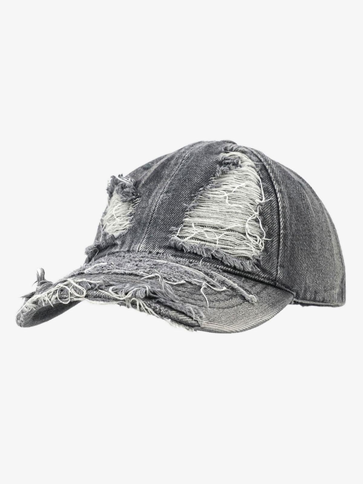 Distressed Denim Baseball Cap for Trendy Looks