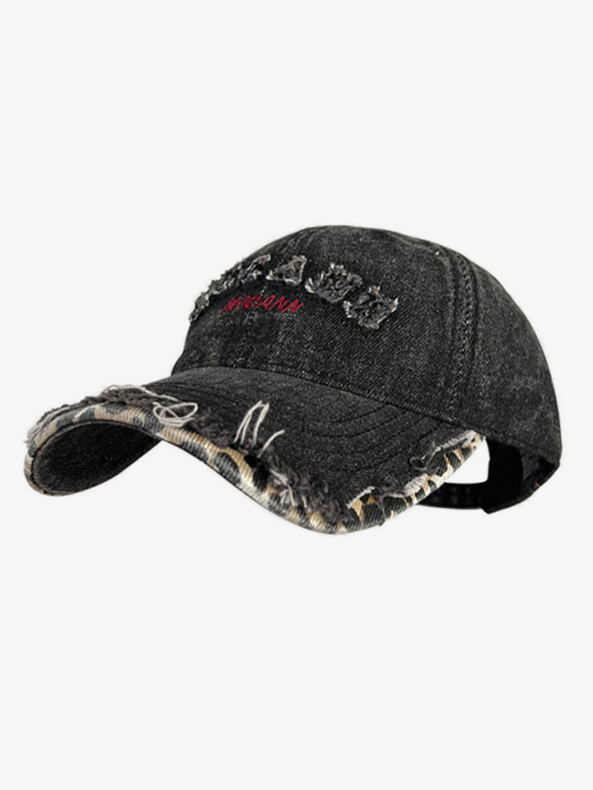 Stylish Denim Baseball Cap with Embroidered Letters for Casual Wear