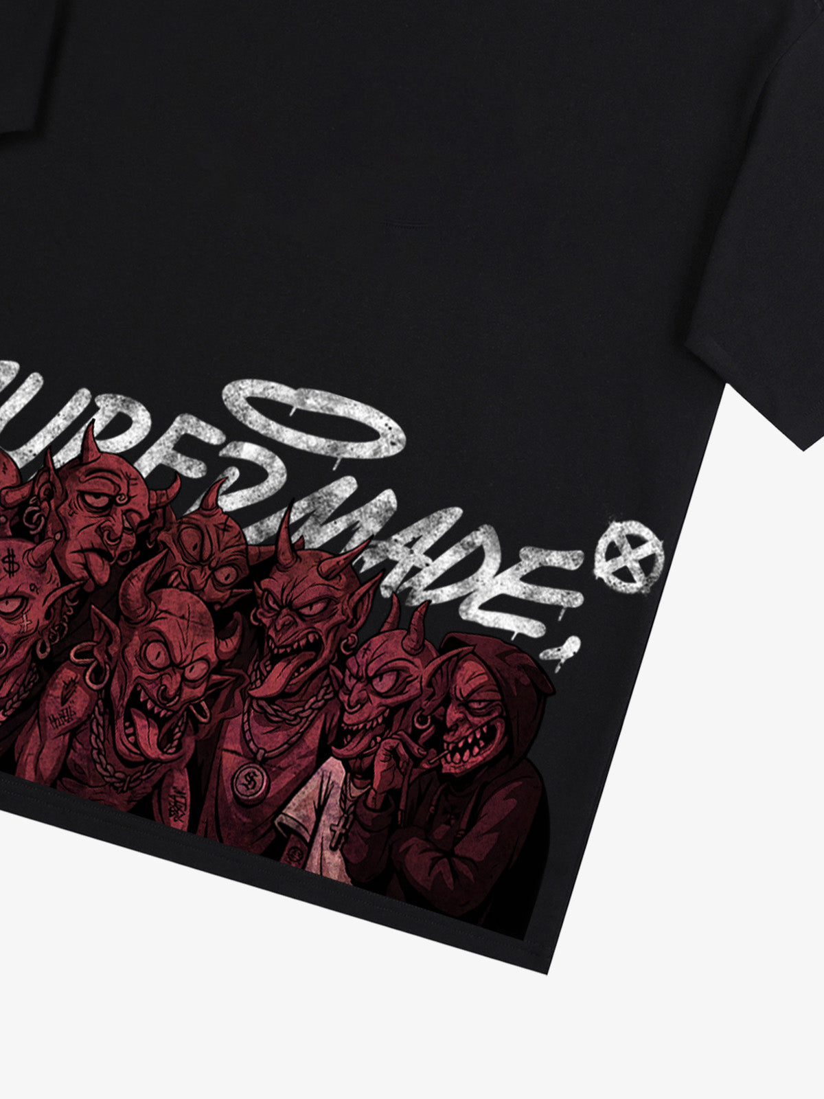 Thesupermade Dark Devil Maniac's Gothic Graffiti T-shirt