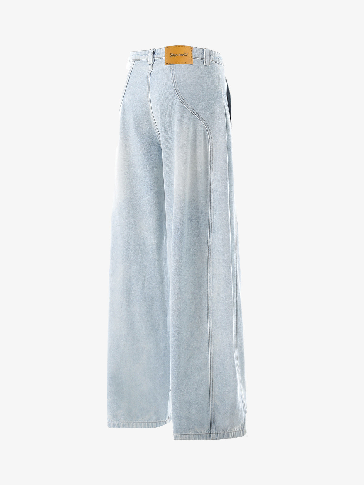 Wide-Leg Denim Trousers with Distressed Details for Everyday Style