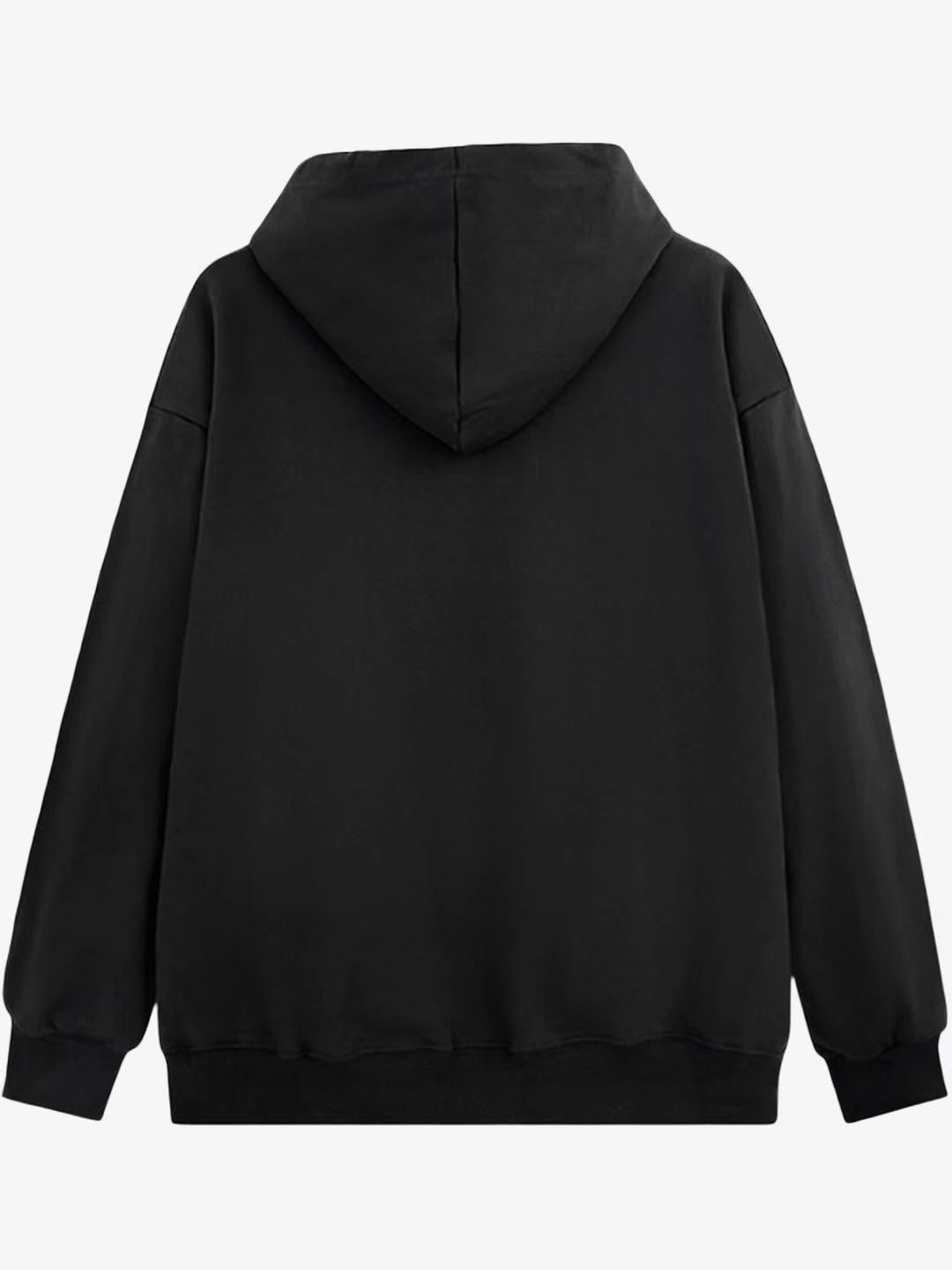 Skull Graphic Hoodie with Purple Accents