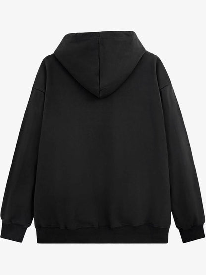 Skull Graphic Hoodie with Purple Accents