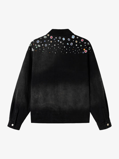 Thesupermade Spray-dyed Gradient Multi-layered Print Jacket