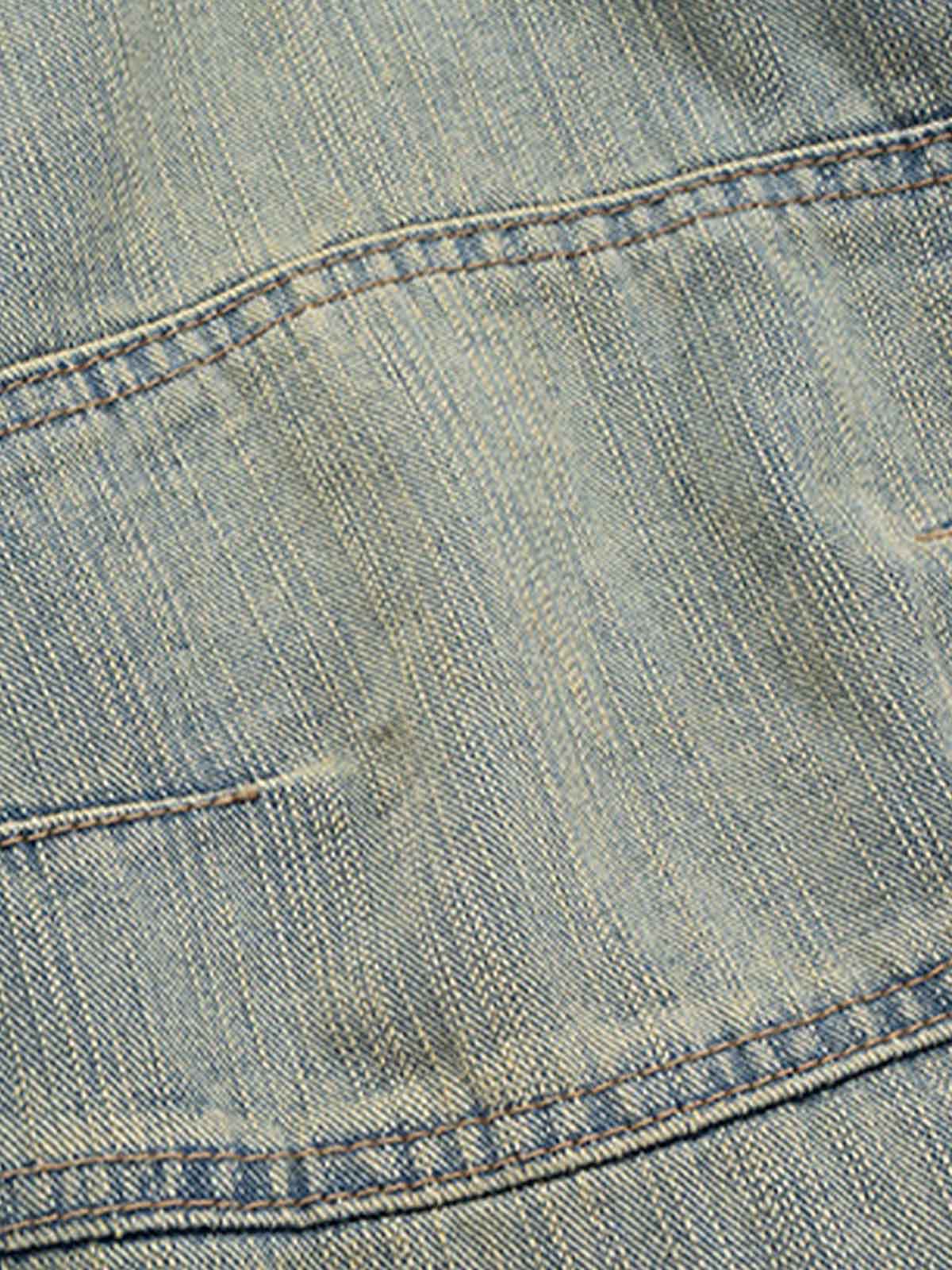 Wide-Leg Denim Trousers with Unique Tie Detail for Fashionable Comfort