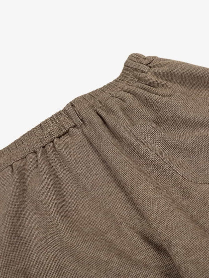 Wide-Leg Trousers with Classic Houndstooth Pattern for Women