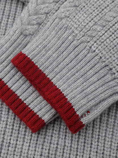 Striped Crew Neck Sweater for Women - Stylish and Cozy Winter Knitwear