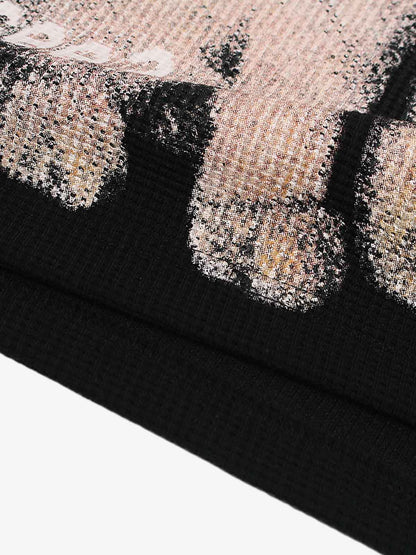 Unique Cat Graphic Long Sleeve Sweatshirt for Casual Wear