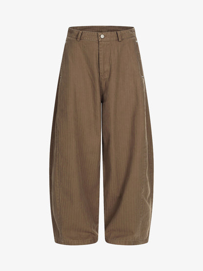 Riveted Pleated Casual Scimitar Pants