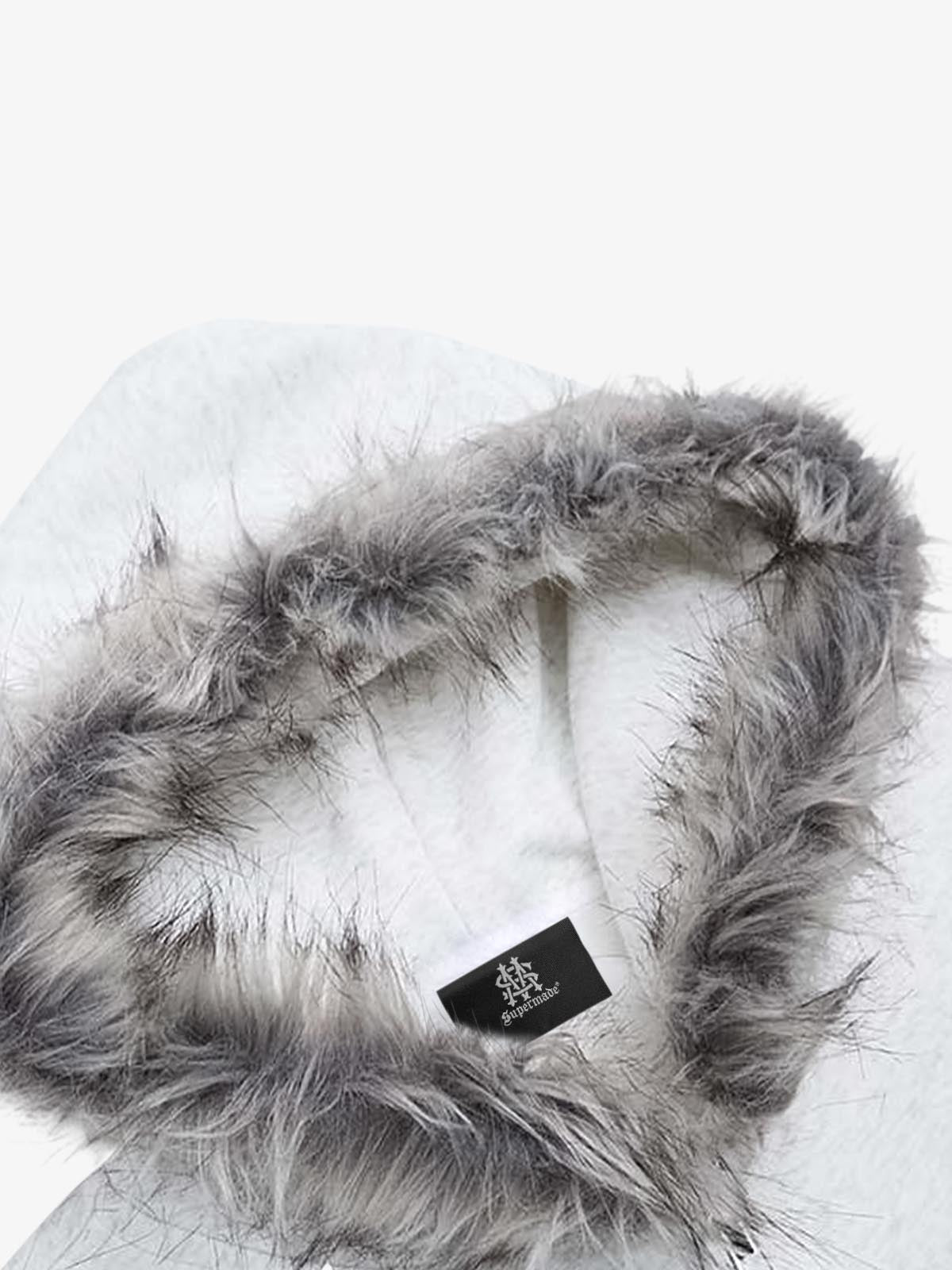 Winter Warmth Hooded Jacket with Faux Fur Trim - Perfect for Casual and Outdoor Wear