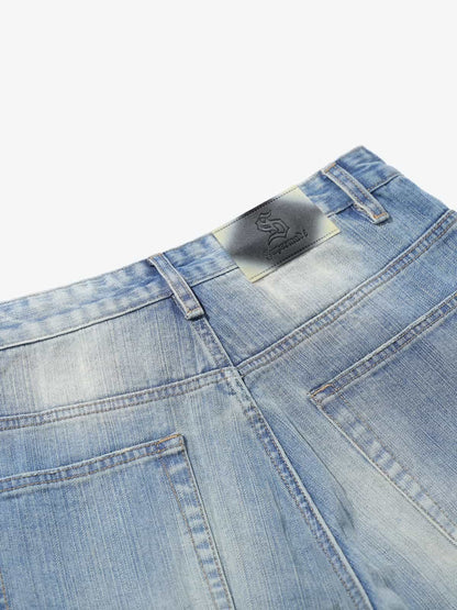 High-Waisted Wide-Leg Cargo Pants with Unique Pocket Design