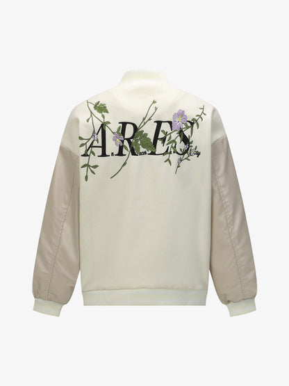 Floral Embroidered Baseball Jacket for Women - Stylish and Versatile Outerwear