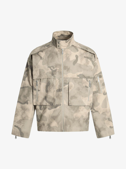Camouflage Print Utility Jacket for Men - Stylish and Functional Design
