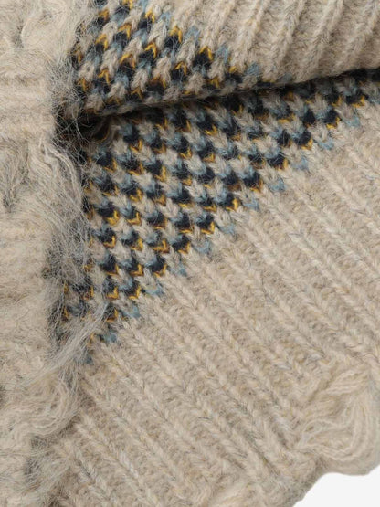 Geometric Irregular Striped Sweater