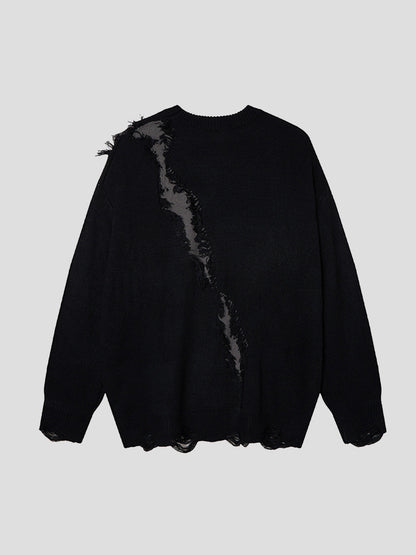 Skull Pattern Knit Sweater for Bold Fashion Statements