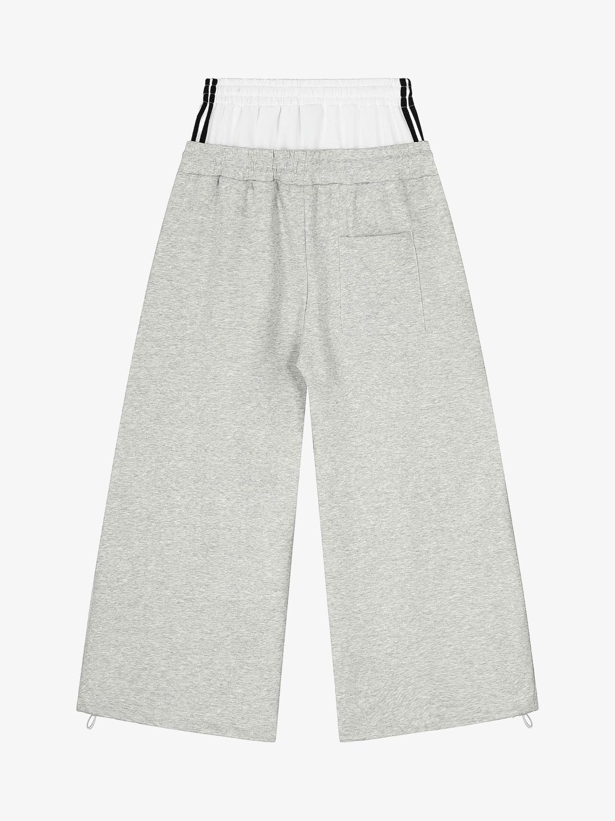 Stylish Wide-Leg Trousers with Contrast Waistband for Everyday Wear