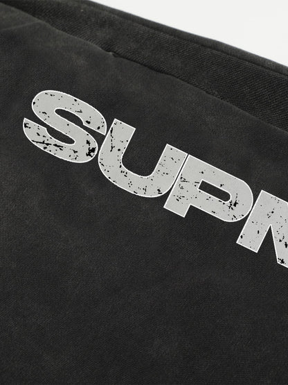 Stylish Wide-Leg Trousers with Bold Side Lettering for Casual Wear