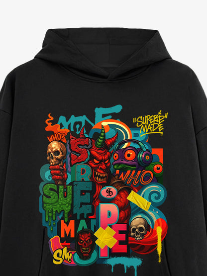 Thesupermade Devil Street Graffiti Carnival Hoodie