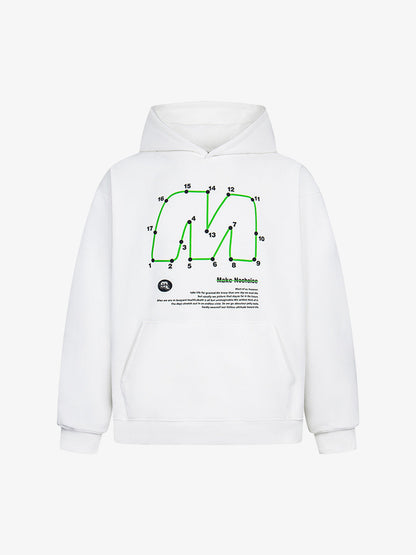 Unique Retro Letter Print Graphic Hoodie