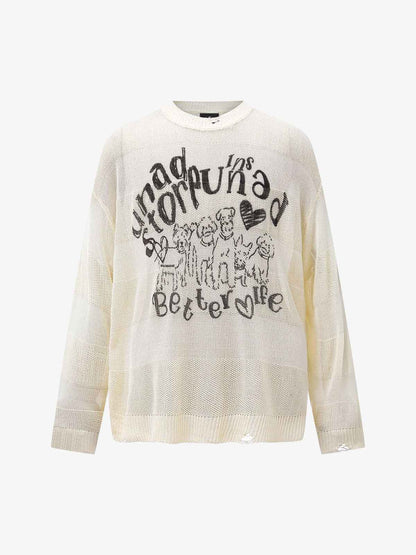 Stylish Graphic Print Sweater for Everyday Wear