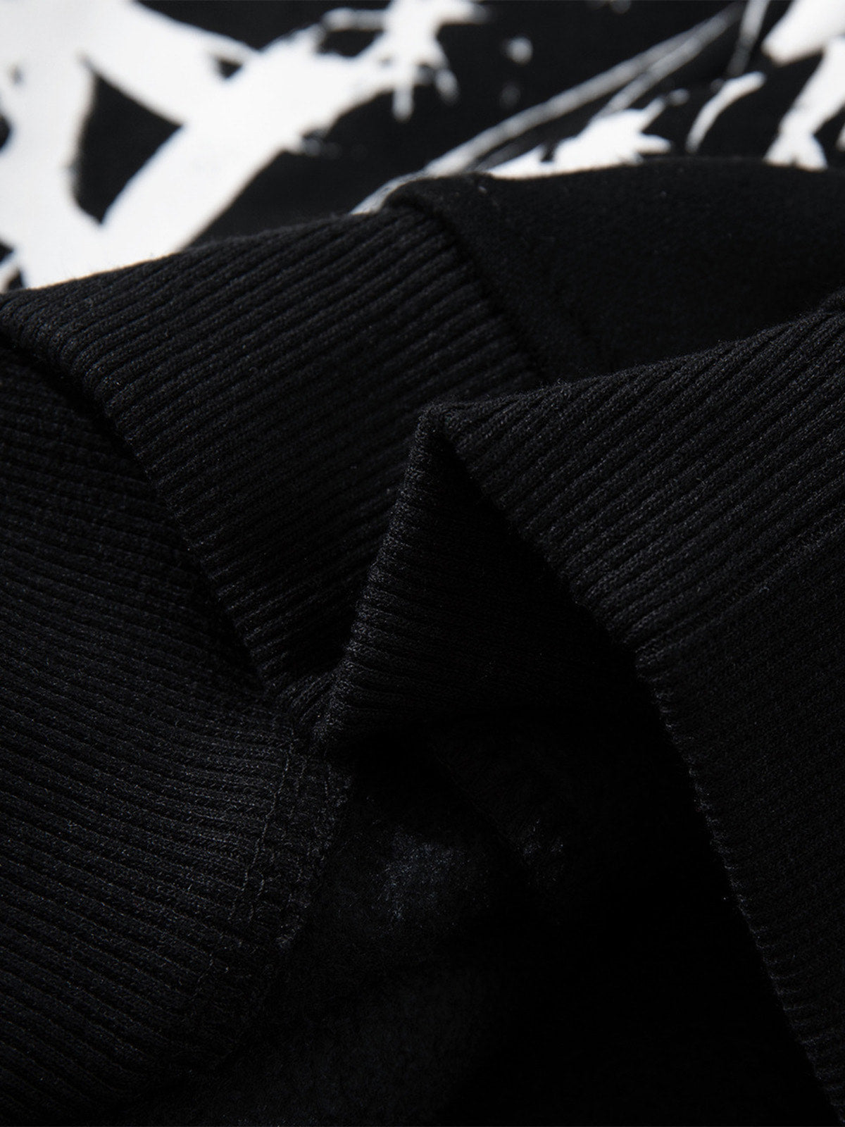 Street Washed Distressed Dark Skeletons Print Hoodie