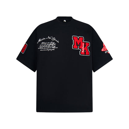 Heavy Embroidery Patch Embroidered T-shirt