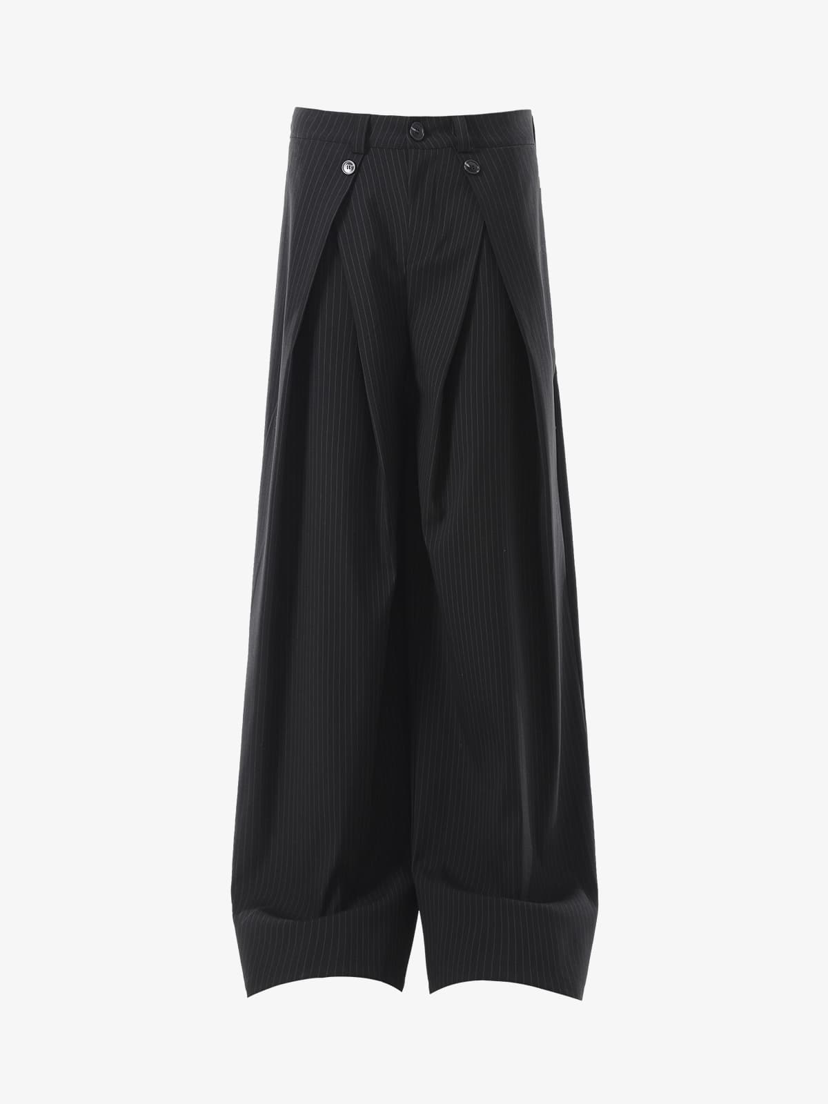 Wide-Leg Striped Trousers for Modern Elegance