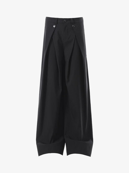 Wide-Leg Striped Trousers for Modern Elegance