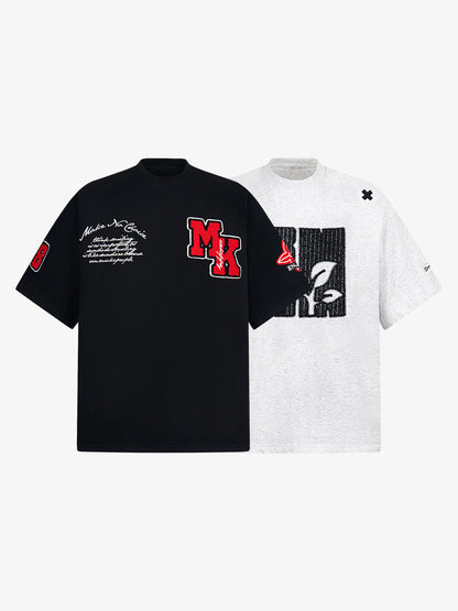 Embroidered Oversized T-Shirt Set