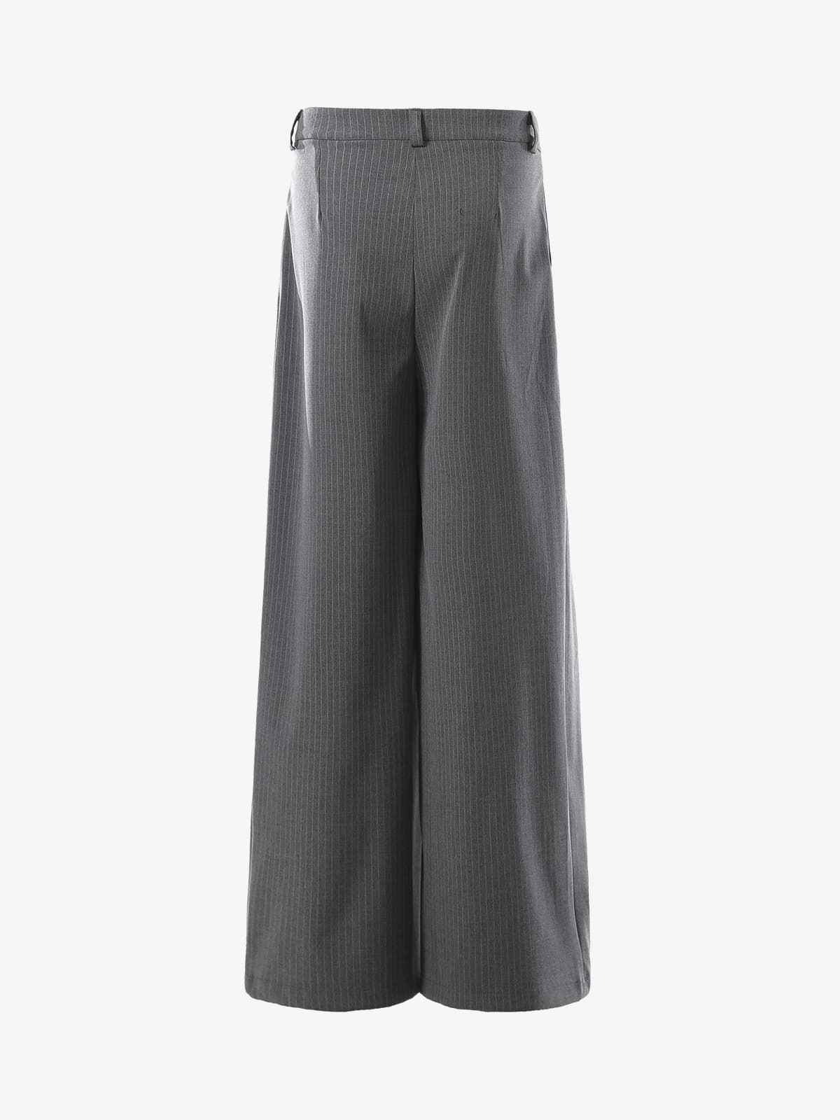 Wide-Leg Striped Trousers for Modern Elegance