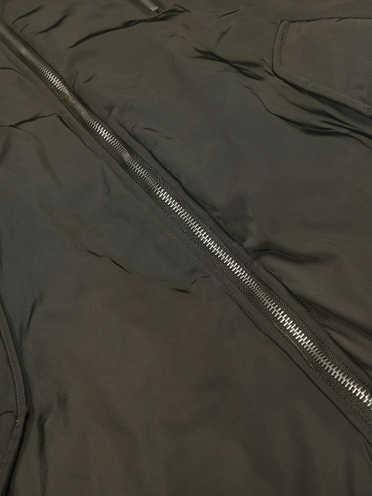 Thesupermade American Street Zipper Design Mountain Carved Fur Collar Quilted Cotton Jacket