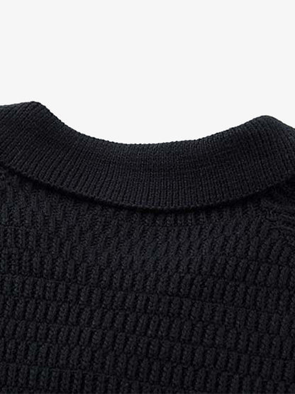 Striped Polo Sweater for Men - Stylish and Comfortable Knitwear