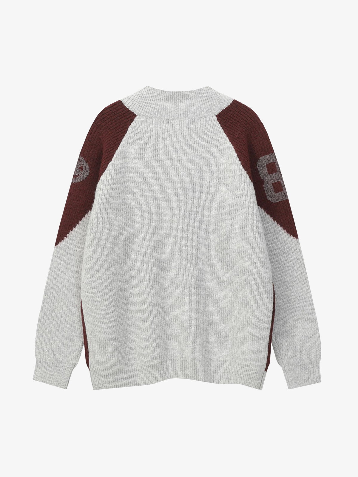 Stylish Contrast Panel Zip-Up Sweater for Casual and Sporty Looks