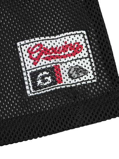 Jersey Letter Print Quick Dry V-neck T-shirt - 2389