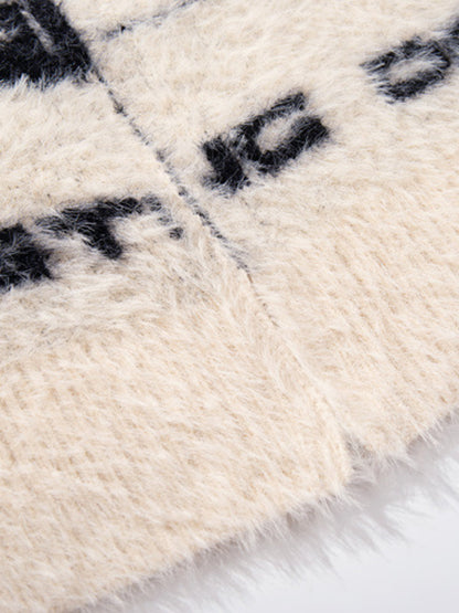 Cozy Pink Patterned Sweater for Women - Perfect for Casual and Festive Occasions