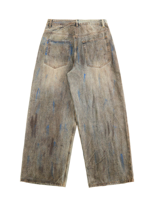 Dirty-Dyed Wasteland Style Baggy Jeans