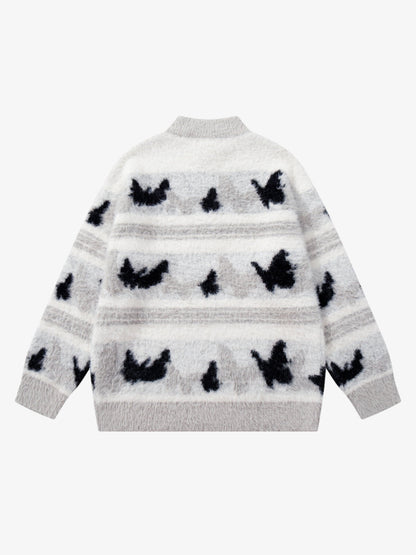 Cozy Pink Patterned Sweater for Women - Perfect for Fall and Winter Outfits