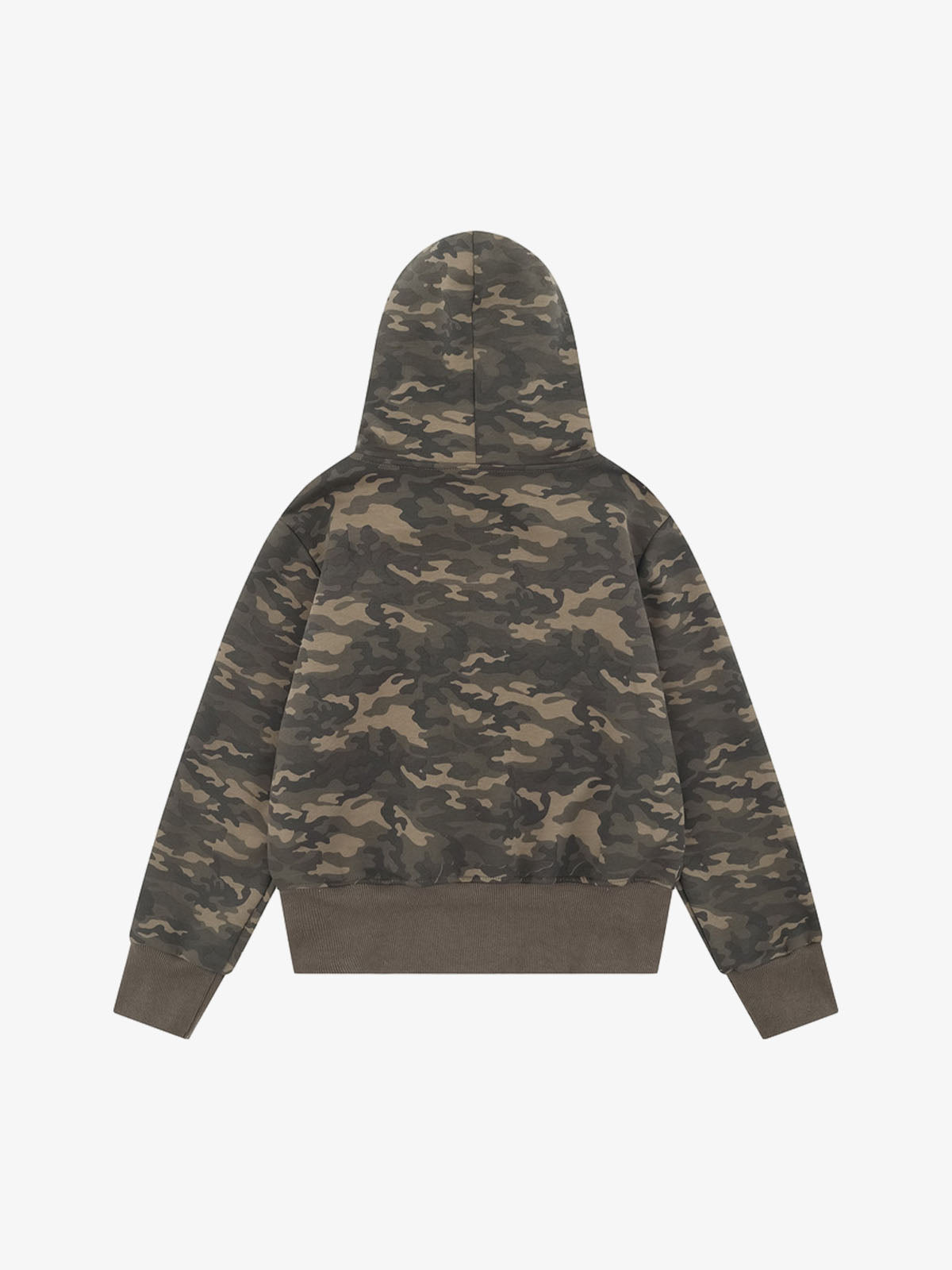 Camouflage Hooded Jacket with Faux Fur Trim - Perfect for Winter Outdoors
