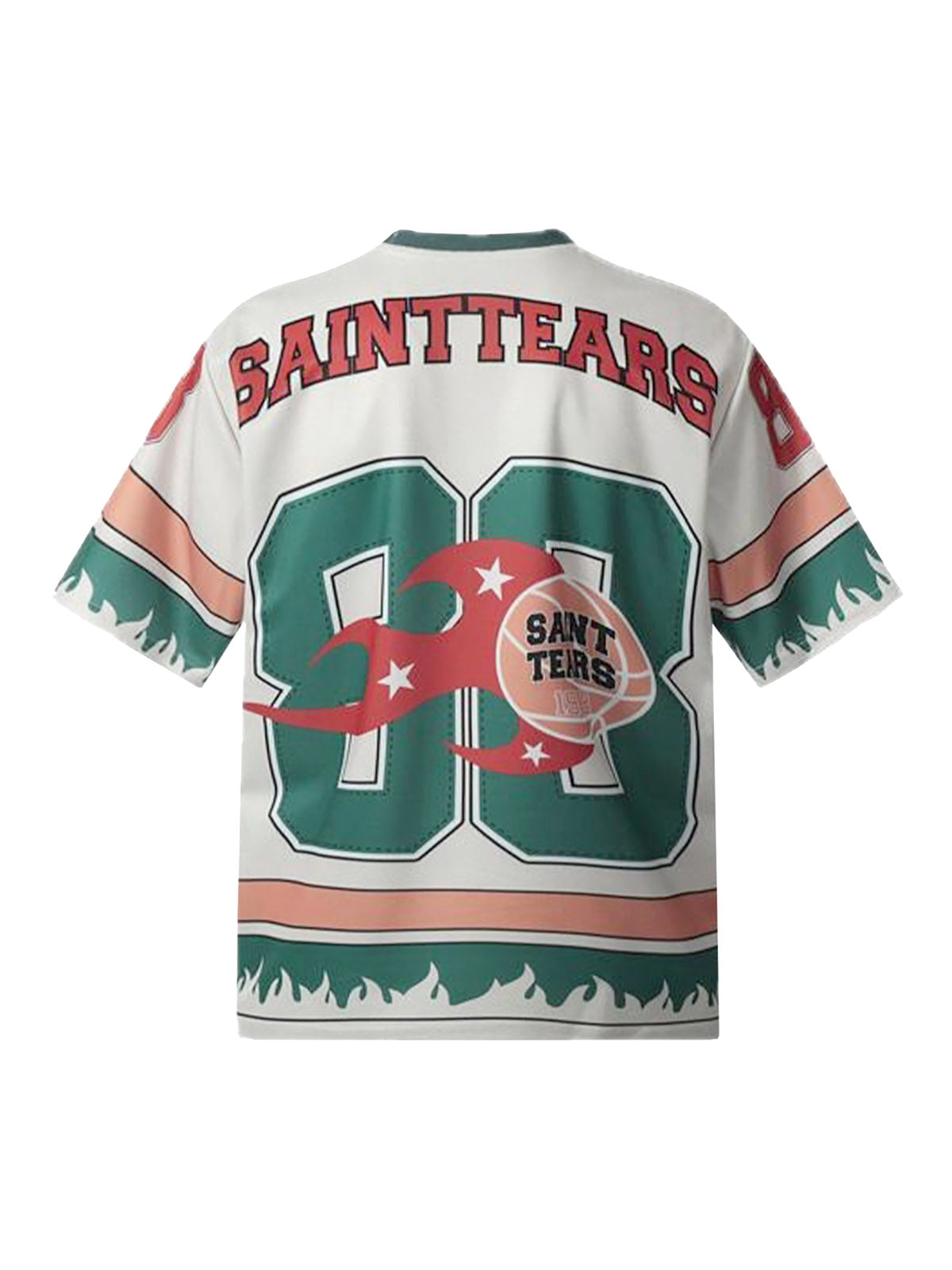 Retro Sport Motorcycle Flame Pattern T-Shirt