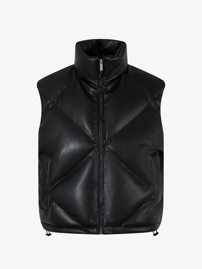 Quilted High-Neck Vest for Modern Urban Style