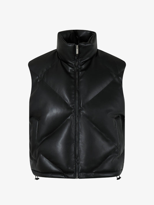 Quilted High-Neck Vest for Modern Urban Style