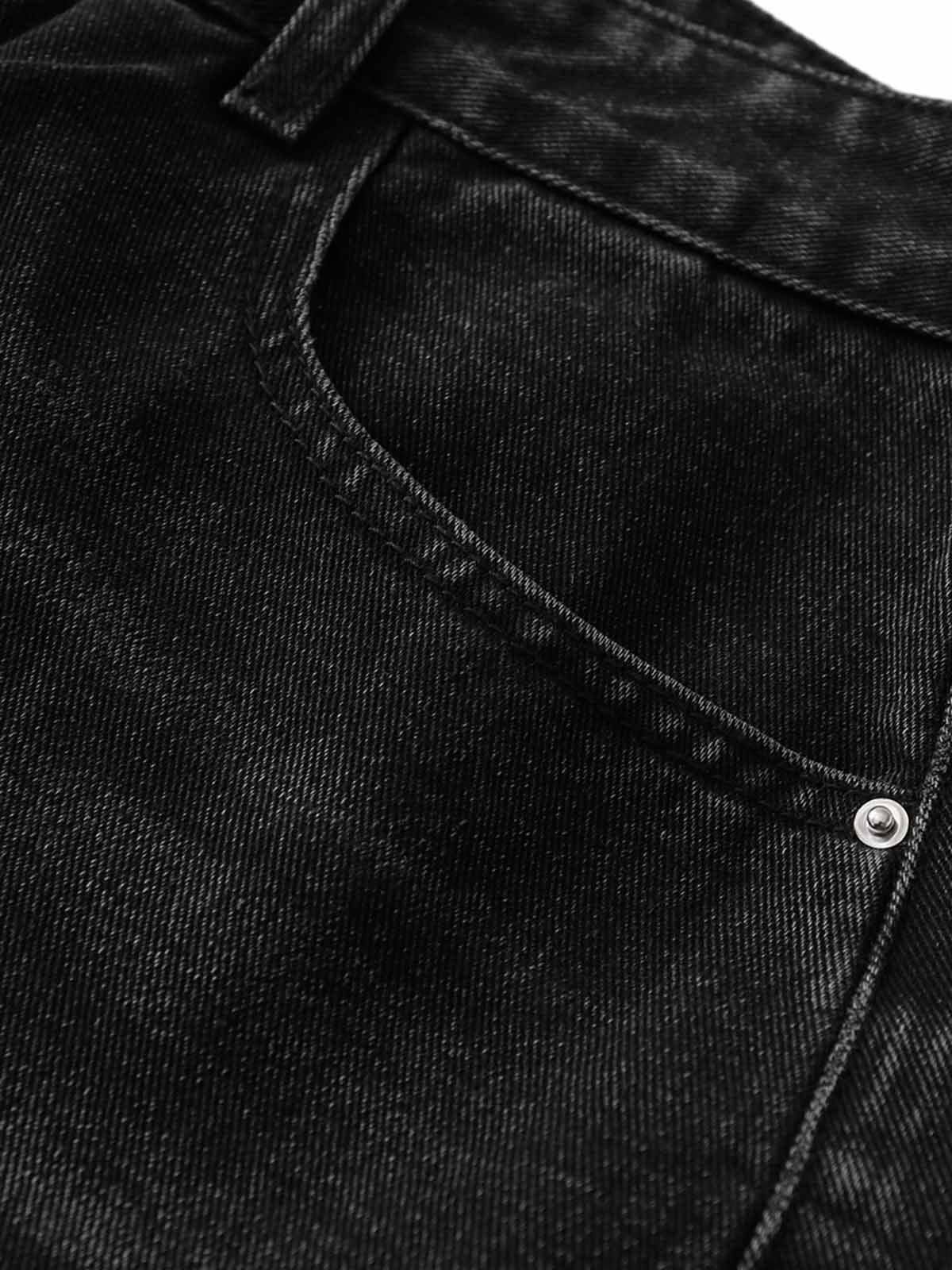 Retro Ripped Contrast Plaid Denim Shorts