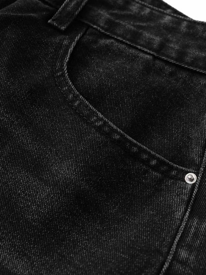 Retro Ripped Contrast Plaid Denim Shorts