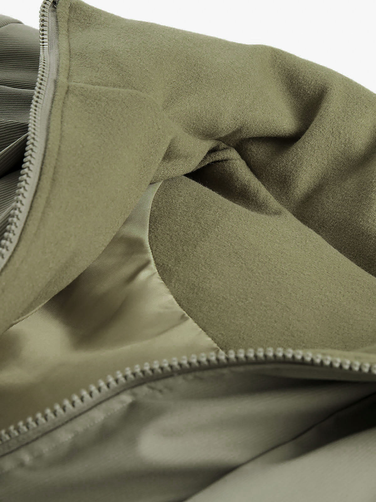 Vintage Oversized Pleated Stand Collar Jacket