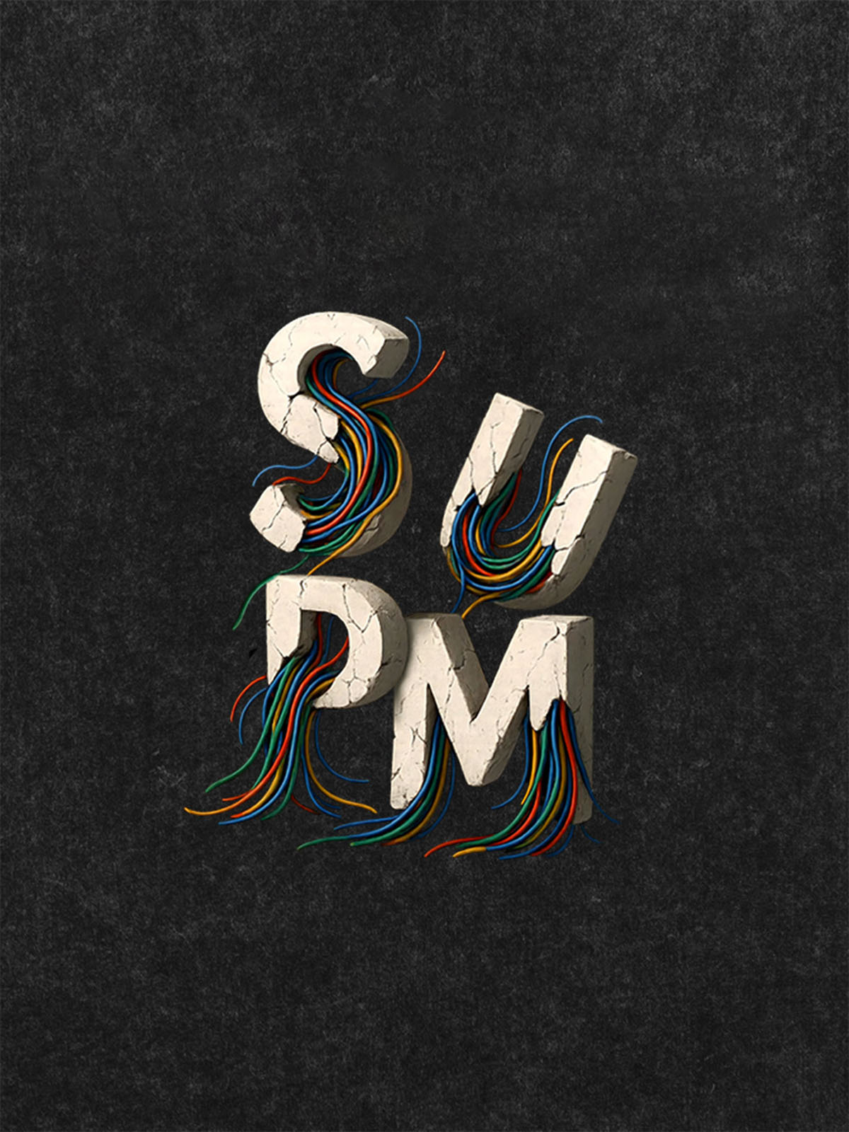 supm cable graphic T-shirt