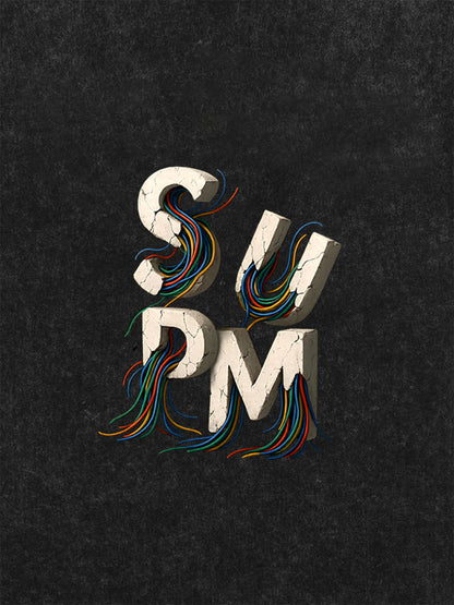 supm cable graphic T-shirt