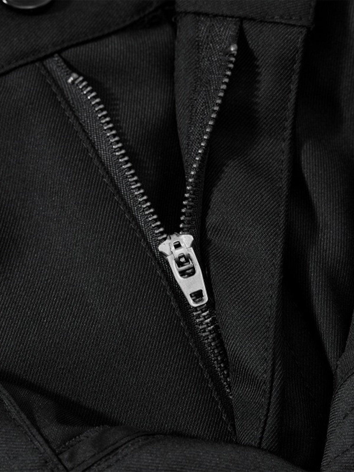 Plaid Jacket with Zipper Detail and Keychain Accessory