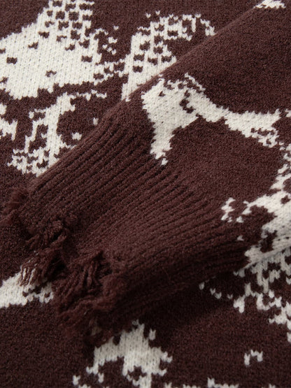 Stylish Contrast Panel Zip-Up Sweater for Casual and Sporty Looks