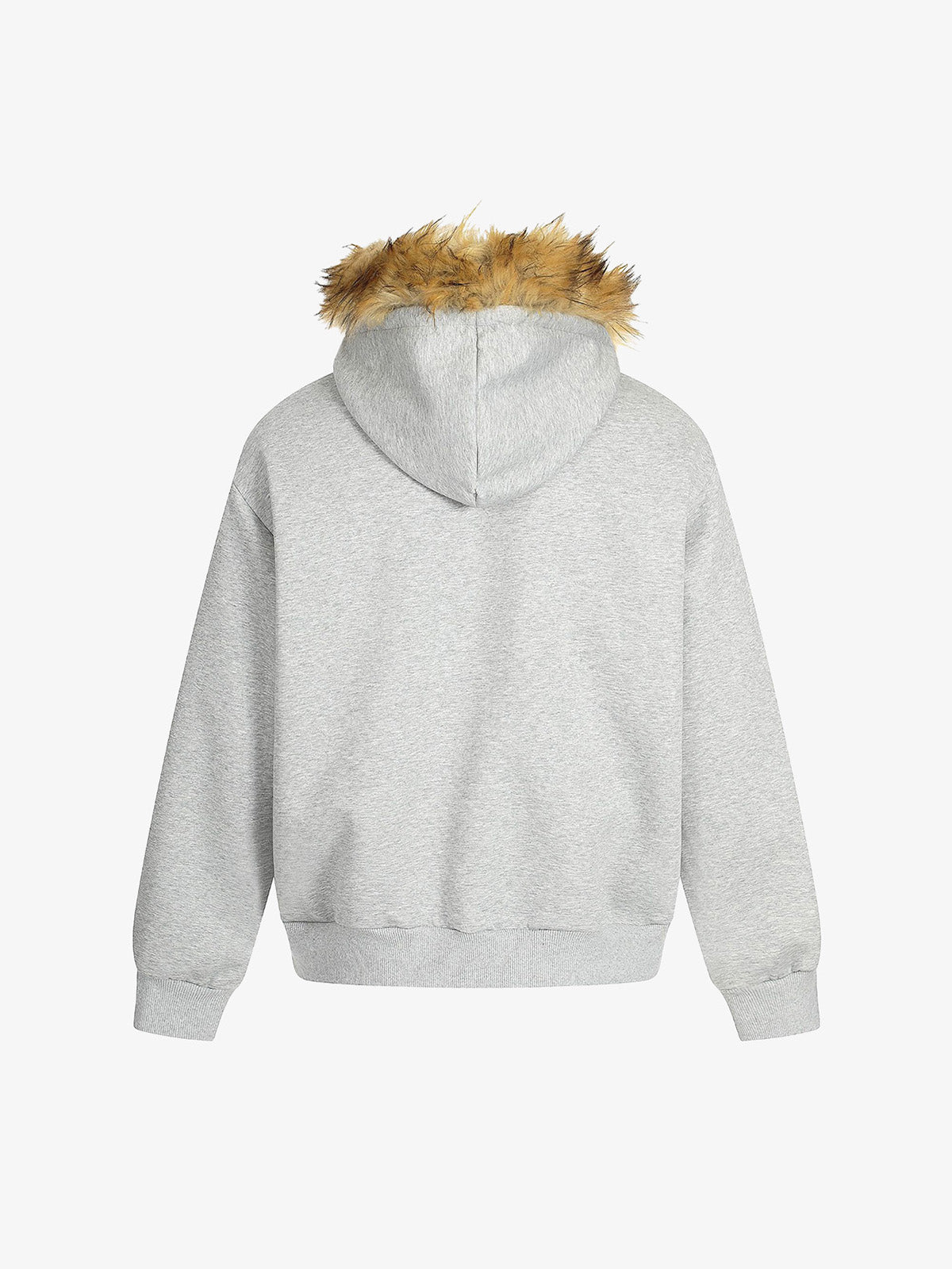 Faux Fur Trimmed Hooded Jacket for Winter and Fall