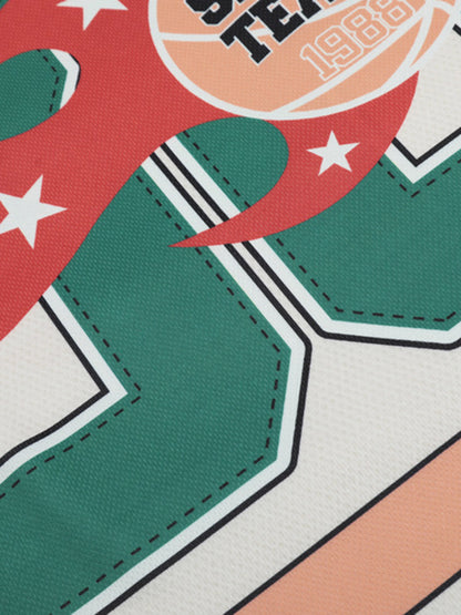 Retro Sport Motorcycle Flame Pattern T-Shirt