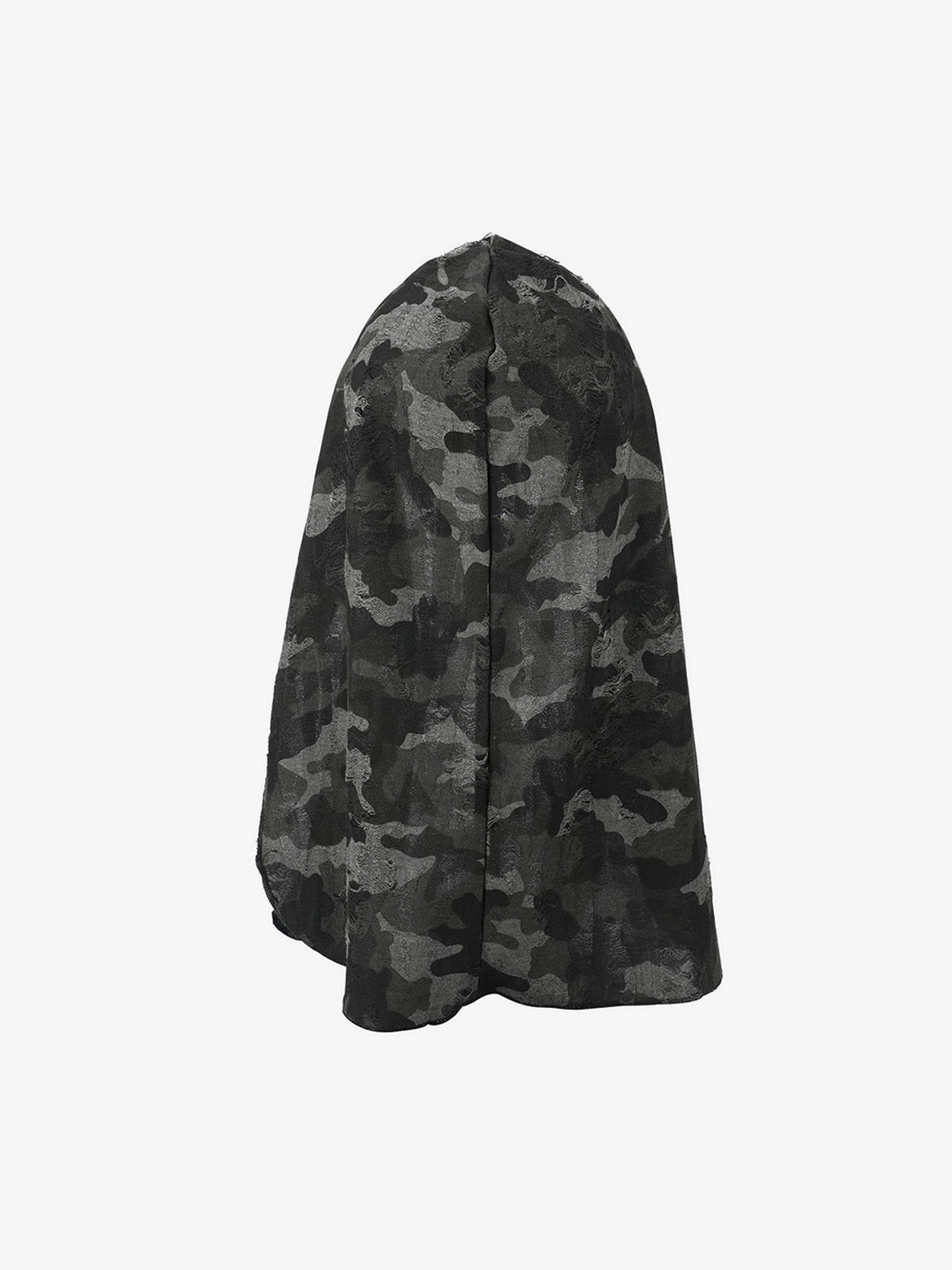 Distressed Denim Scarf with Unique Frayed Edges